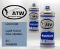 Preview: Chevrolet, Light Huron Blue Metallic, 22 / WA8860: 400ml Sprühdose + 400ml Klarlack - Set, von ATW Autoteile West.